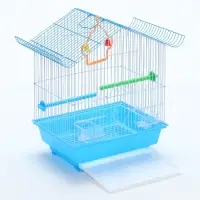 Клетка для птиц Bd-1/1d, 30&times;23&times;39 с, укомплектованная, фасовка 12 шт., голубая