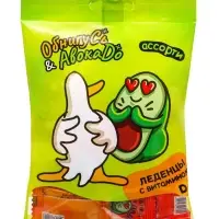 Леденцы со вкусом земляники, апельсина и яблока, флоу‑пак, 15 шт.