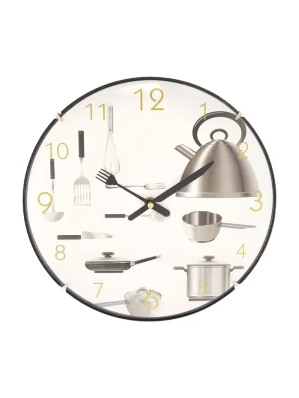 Часы настенные классические &laquo;Пора готовить&raquo;, для кухни, бесшумные, плавный ход, d=30 см