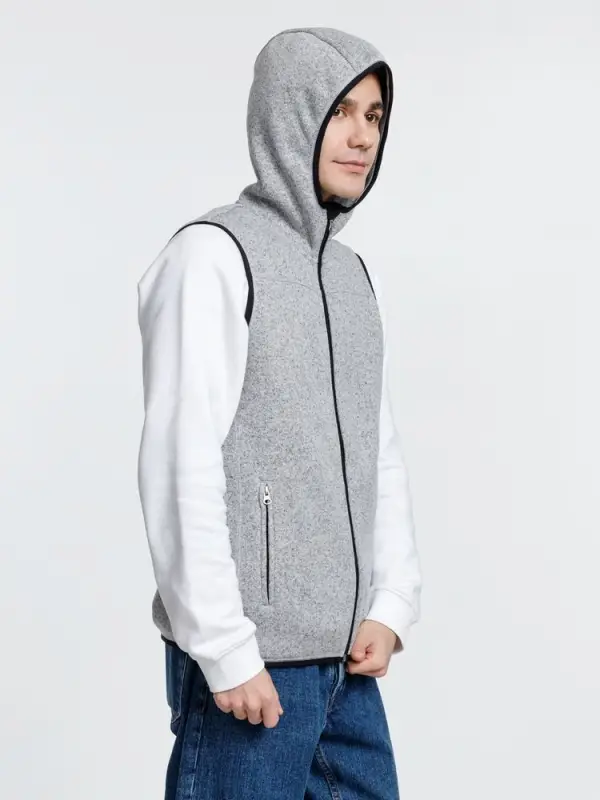 Жилет с капюшоном унисекс Gotland, серый, размер S Жилет с капюшоном унисекс Gotland, серый, размер S