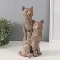 Фигурка полистоун &laquo;Две кошечки&raquo;, беж, 11.5&times;10.8&times;22.5 см
