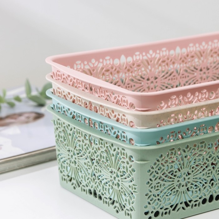 Корзина для хранения Floral, 25×15×7.5 см, МИКС Корзина для хранения Floral, 25×15×7.5 см, МИКС