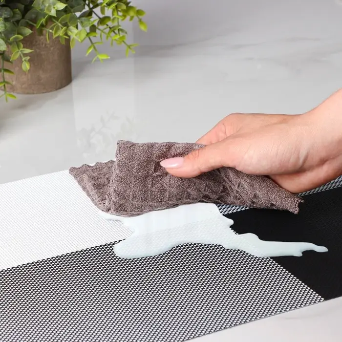 Салфетки сервировочные на стол Доляна &laquo;Настроение&raquo;, 45&times;30 см, 4 шт., бело-чёрные