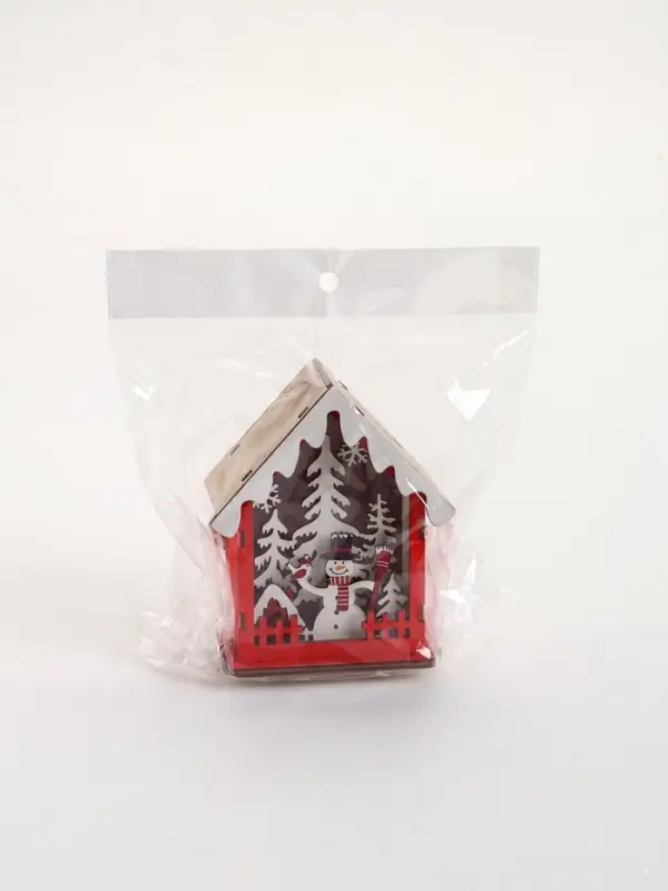 Ёлочная игрушка &laquo;Снеговичок&raquo; 12&times;10 см, подвеска, от батареек AG10&times;3, свечение тёплое белое