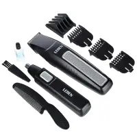 LEBEN Набор с триммером для усов бороды и носа, 4 насадки