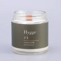 Свеча ароматическая "Hygge" #3 Табак/бергамот, соевый воск, в банке, 90 г