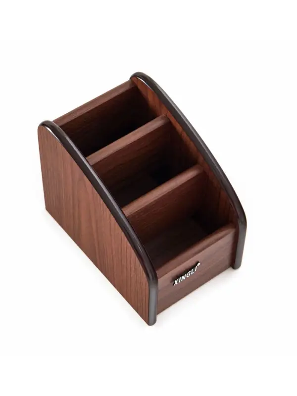 Органайзер 3 секции, серия Орех с кантом темным, 10&times;15.5 см