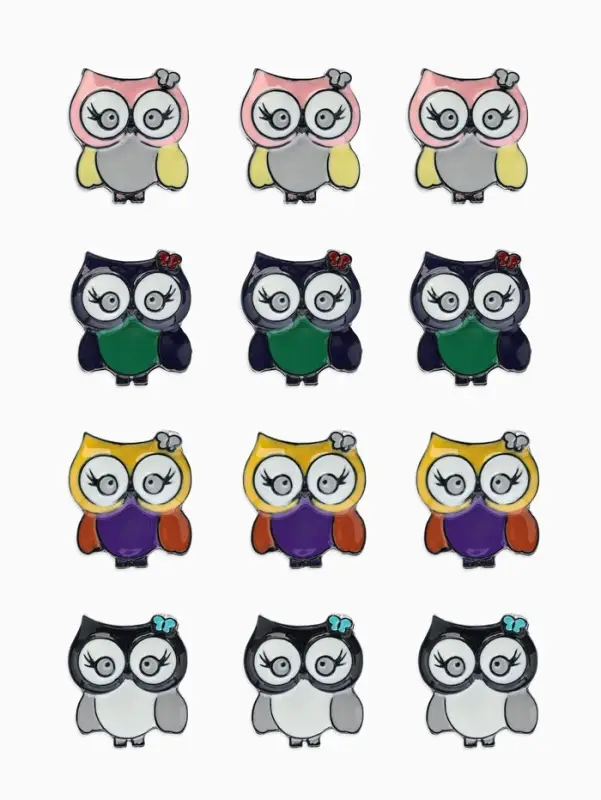 Брошь &laquo;Птица Совунья&raquo;, МИКС в чёрном металле