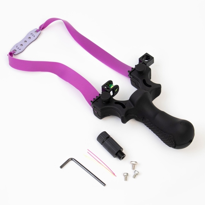 Рогатка спортивная Рогатка спортивная "Патриот" с уровнем и прицелом, пластик, чёрная