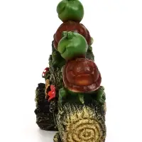 Садовая фигура из полистоуна &laquo;Черепашки на бревне&raquo;, 24&times;13&times;25 см