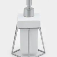 Дозатор для мыла SAVANNA &laquo;Геометрика&raquo;, 250 мл, на подставке, белый