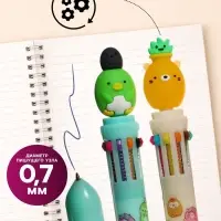 Ручка шариковая Calligrata &laquo;Милашки&raquo;, автоматическая, 10-цветная, корпус с рисунком, МИКС