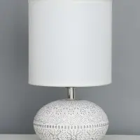 Лампа настольная RISALUX &laquo;Прованс&raquo;, E14, 40 Вт, белая, 13&times;13&times;23.5 см