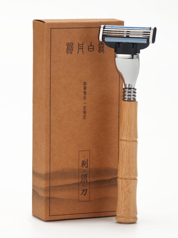 Бамбуковая бритва совместима с Gillette Mach3 Бамбуковая бритва совместима с Gillette Mach3
