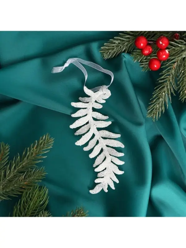 Ёлочная игрушка &laquo;Зимнее волшебство. Морозная ветвь&raquo;, 4.5&times;13 см, белый