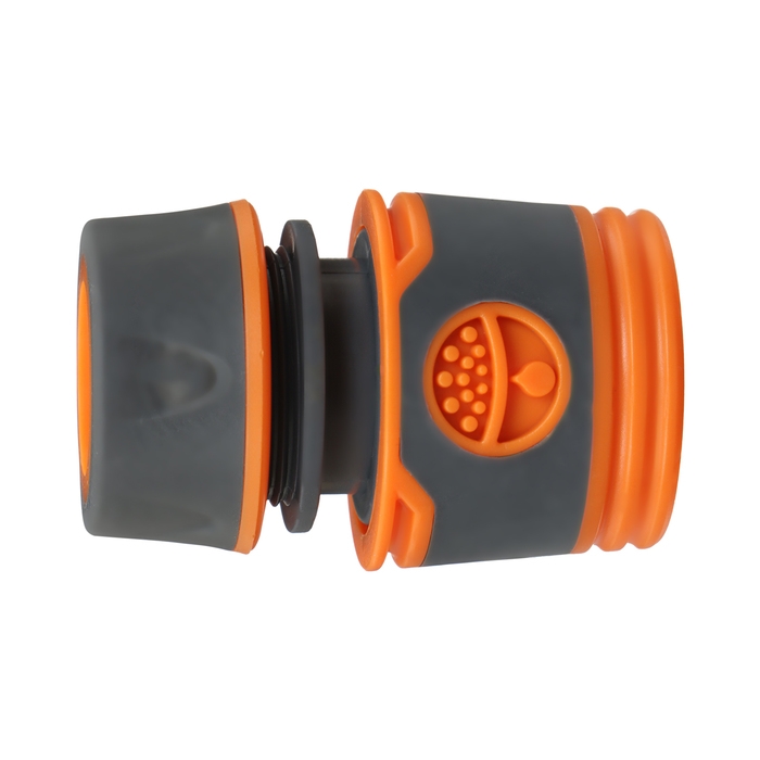 Коннектор с аквастопом, 1/2 Коннектор с аквастопом, 1/2" (12 мм), быстросъёмное соединение, прорезиненный пластик, Greengo