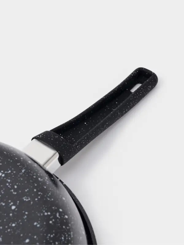 Сковорода Доляна Black Rock, d=26 см, ручка софт тач, антипригарное покрытие, чёрная