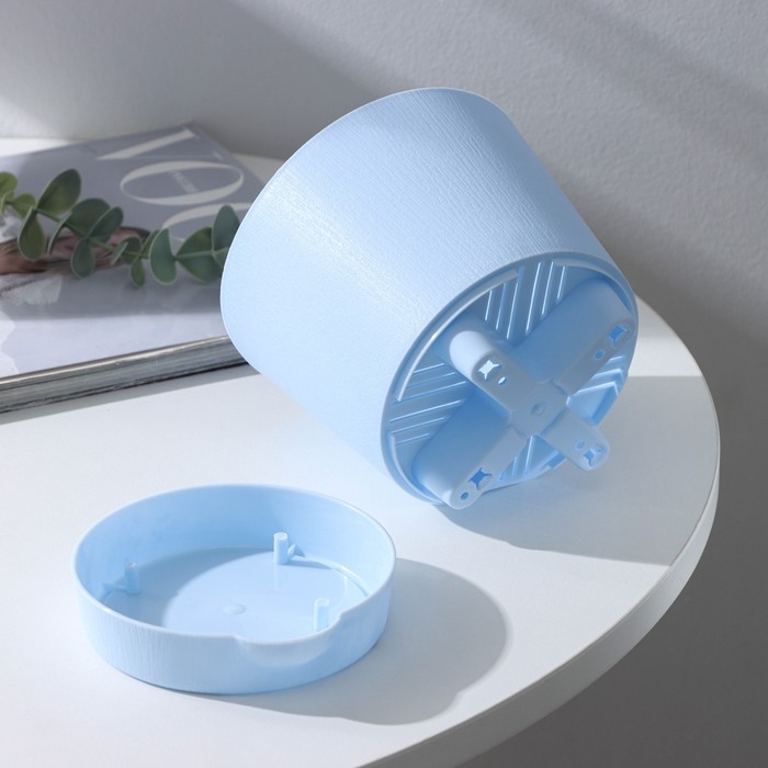 Горшок для цветов с прикорневым поливом «Альянс», 1 л, d=13 см, h=12 см, цвет голубой Горшок для цветов с прикорневым поливом «Альянс», 1 л, d=13 см, h=12 см, цвет голубой