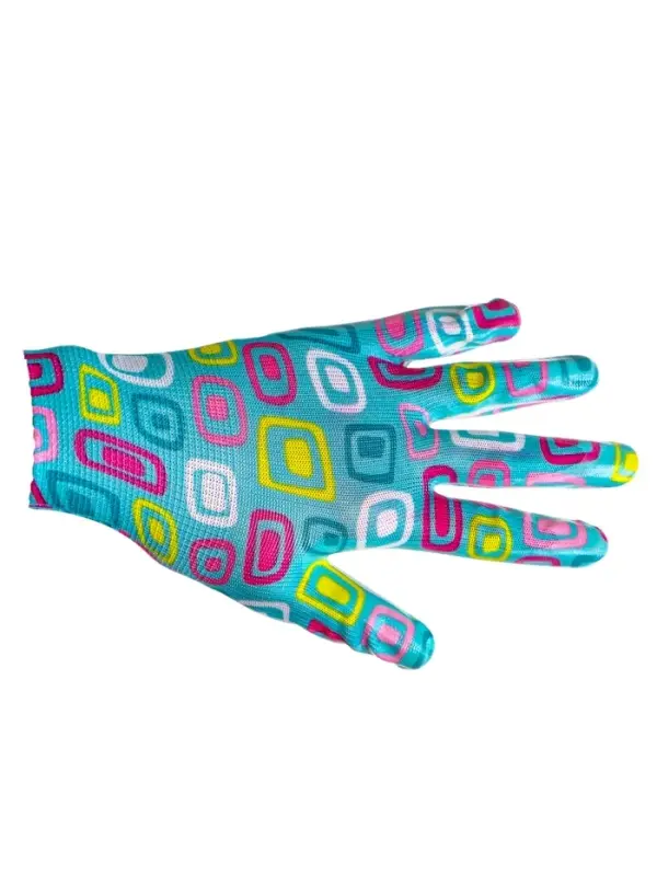 Перчатки нейлоновые, с нитриловым полуобливом, размер 9, цвет МИКС, Greengo