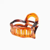 Краб для волос &laquo;Эзили&raquo; сердце, 7.5&times;7 см, коричневый