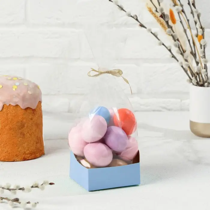 Пакет с жёстким дном, голубой, 10 х 10 х 32 см Пакет с жёстким дном, голубой, 10 х 10 х 32 см