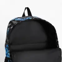 Рюкзак школьный, 3 кармана, 1 отделение, 30&times;13&times;42 см, синий