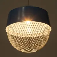 Светильник потолочный BayerLux Lea, 1&times;40 Вт, Е27, синий, 26&times;26&times;32 см