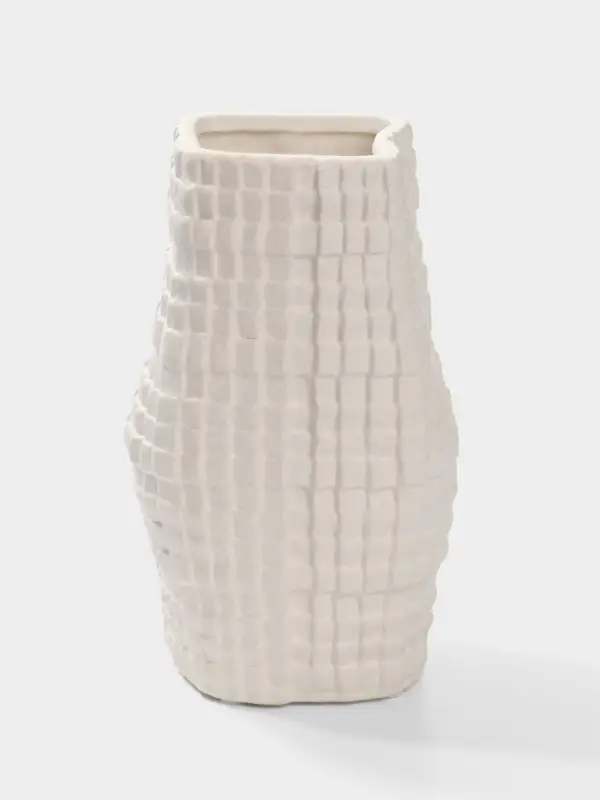Ваза настольная керамика "Джорадо" 20х11 см, белый