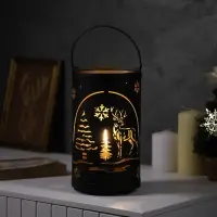 Светодиодная фигура &laquo;Лесная поляна&raquo;, 12.3&times;21 см, 1 LED, от батареек АААх3, свечение тёплое белое