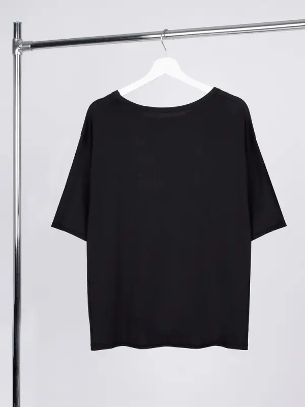 Футболка оверсайз унисекс Vozduh, черная, размер XS/S Футболка оверсайз унисекс Vozduh, черная, размер XS/S