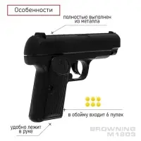 Пистолет Browning M1903, металлический