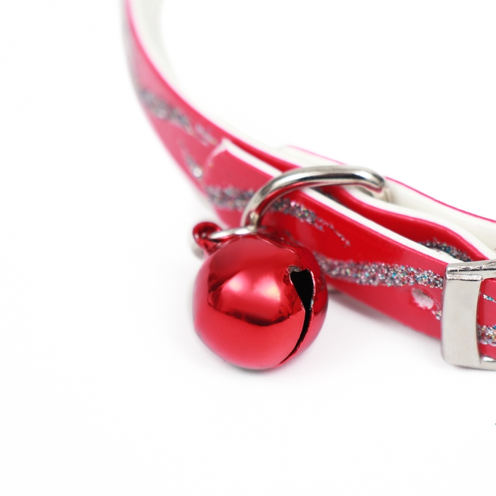 Ошейник из искусственной кожи Ошейник из искусственной кожи "Бесконечность" с блестками, 30 х 1 см, микс цветов