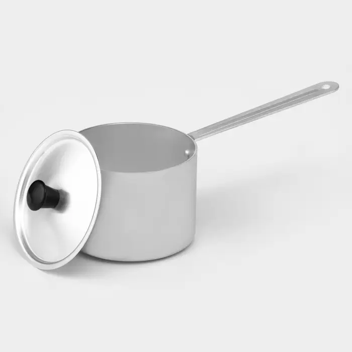 Ковш алюминиевый, 500 мл, металлическая ручка, металлическая крышка