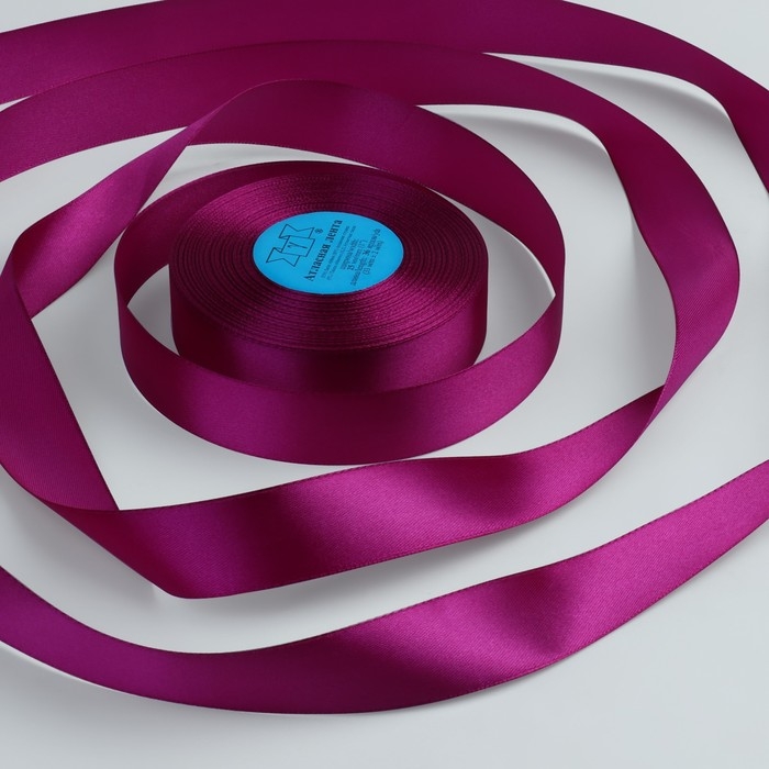 Лента атласная, 25 мм &times; 33 &plusmn; 2 м, цвет светло-лиловый №027