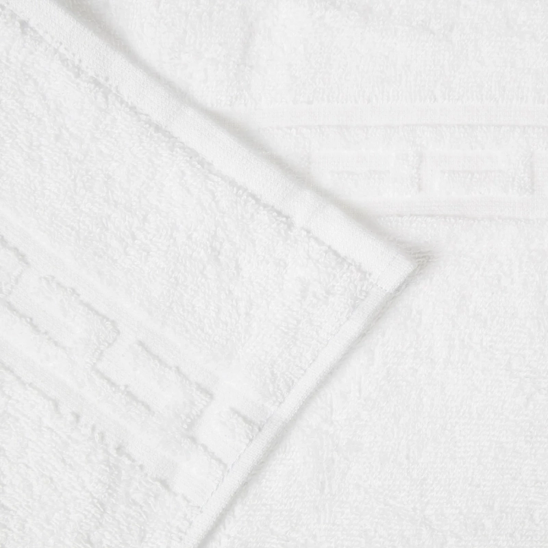 Набор полотенец махровых Luscan/бордюр 380г/м2, 50х90 белый, 10 шт/уп