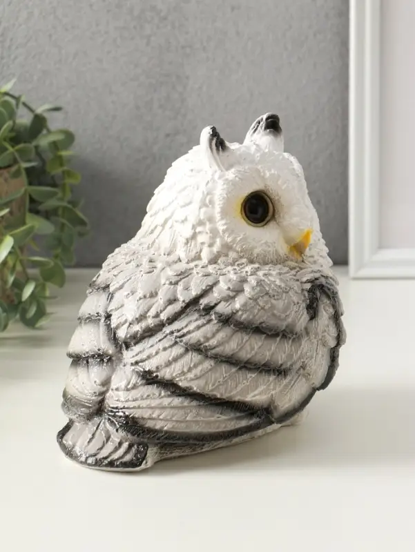 Копилка "Сова" 15 см, белый