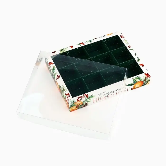 Коробка под 12 конфет с ячейками &laquo;Сладкого Нового года!&raquo;, 14.5&times;18.5&times;3 см