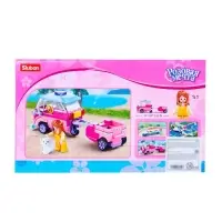 Конструктор Розовая Мечта Sluban&laquo;Машинка с прицепом&raquo;, 116 деталей