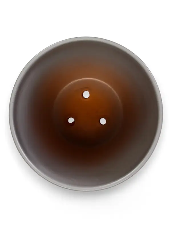 Горшок цветочный с поддоном 2,5 л, d18/h16 см серый керамика, Горшок цветочный с поддоном 2,5 л, d18/h16 см серый керамика, "Туман" (М)