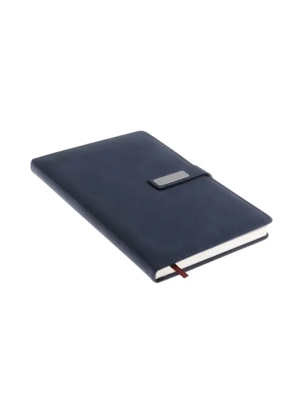 Ежедневник недатированный формат А5, с хлястиком, 80л, линия, пвх, Синий Ежедневник недатированный формат А5, с хлястиком, 80л, линия, пвх, Синий