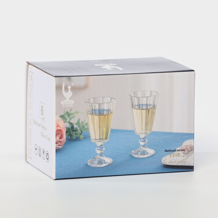 Набор стеклянных рюмок, 25 мл, d=4 см, h=8 см Набор стеклянных рюмок, 25 мл, d=4 см, h=8 см