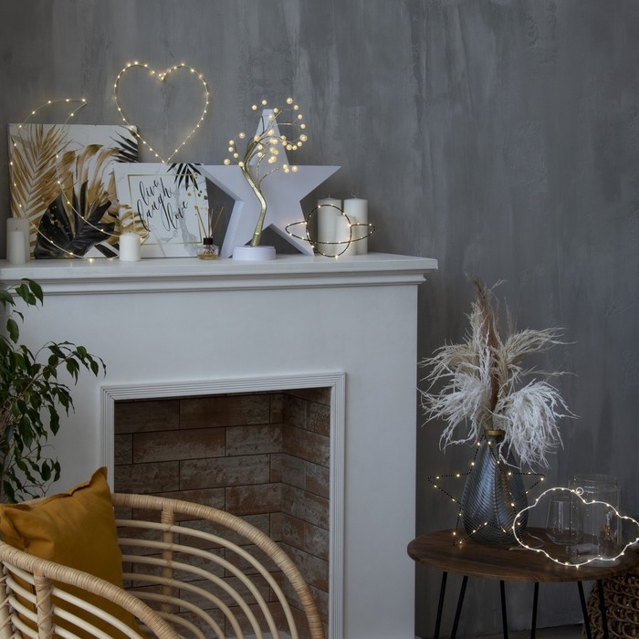 Светодиодная фигура «Звезда» 28 × 28 см, металл, батарейки ААх2 (не в комплекте), свечение тёплое белое Светодиодная фигура «Звезда» 28 × 28 см, металл, батарейки ААх2 (не в комплекте), свечение тёплое белое