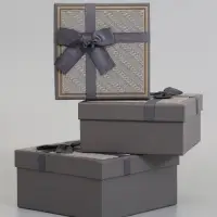 Набор подарочных коробок 3 в 1, 19&times;19&times;9.5 см, 17&times;17&times;8 см, 15&times;15&times;6.5 см