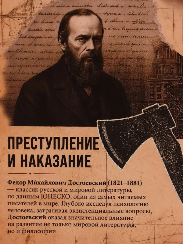 Пакет подарочный &laquo;Достоевский&raquo;, 23&times;27&times;11.5 см