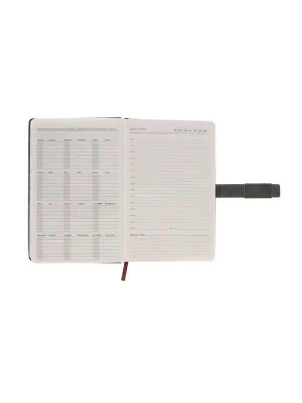 Ежедневник недатированный формат А5, с хлястиком, 112л, линия, пвх, Зеленый Ежедневник недатированный формат А5, с хлястиком, 112л, линия, пвх, Зеленый