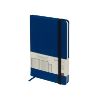 Блокнот А5 100л Bruno Visconti MEGAPOLIS VELVET на резинке синий 3-525/08