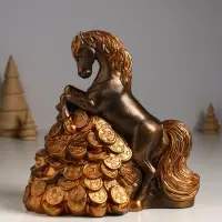 Копилка "Конь на деньгах" 20х20х13 см, бронза Копилка "Конь на деньгах" 20х20х13 см, бронза