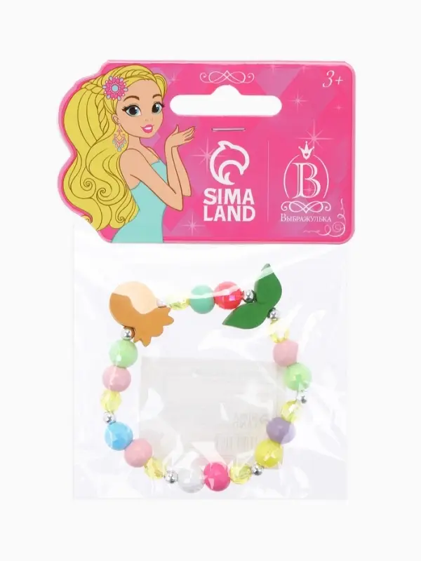 Браслет детский &laquo;Выбражулька. Ананас с листочками&raquo;, d=5 см, МИКС