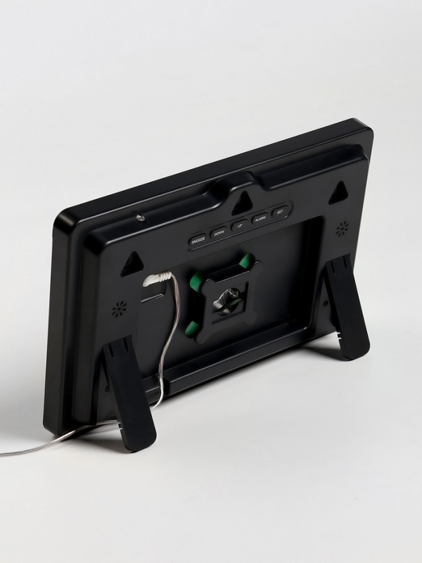 Часы настенные электронные, будильник, календарь, термометр, гигрометр, 15.8 х 3 х 24.8 см   1074710 Часы настенные электронные, будильник, календарь, термометр, гигрометр, 15.8 х 3 х 24.8 см   1074710