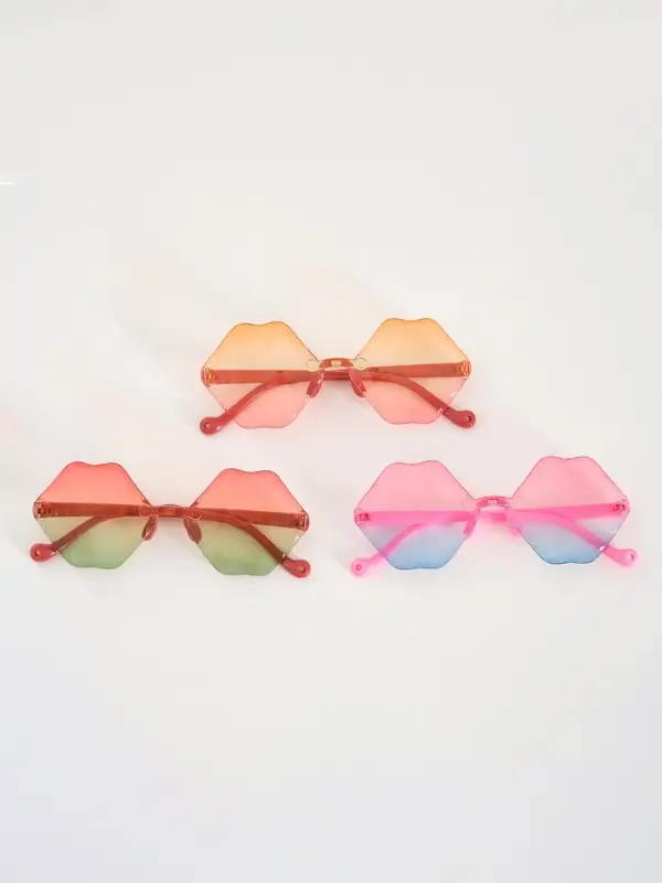 Карнавальные очки "Губы" градиент, цвета МИКС